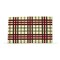 1'6" x 2'6" Christmas Plaid Coir Mat Rectangle Indoor and Outdoor Coir Door Welcome Mat